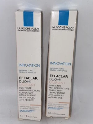 2x ЛЕГКИЕ* La Roche Posay Effaclar Duo + Уникальные Тонированные ЛЕГКИЕ 40 мл/1,35 унции 03/27 - Изображение 1 из 2