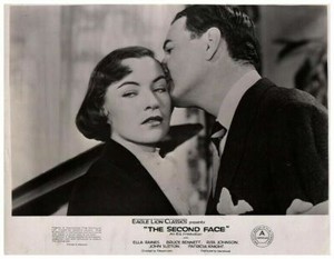 The Second Face Original Lobby Card John Sutton kissing Ella Raines who looks on