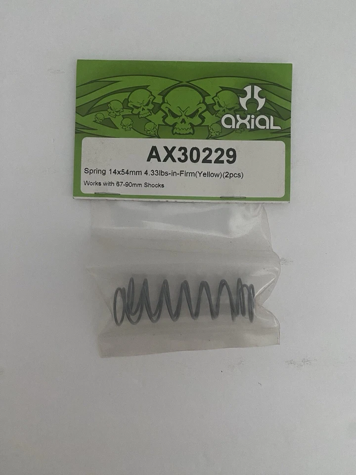 AXIAL RACING RC AX30229 Spring 14x54mm Firm (yellow) (2pcs) NEW - Image 1 of 1
