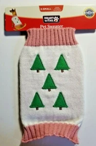 Pet Sweater  Winter Tree Holiday Themed Heart to Tail Knit Size XS - Picture 1 of 4