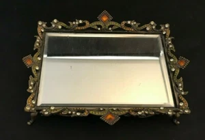 Espejo pequeño ornamentado hecho en China 7" - Imagen 1 de 3