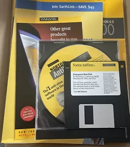 Norton Antivirus 2000 ver 6.0 MICROSOFT WINDOWS 98, 95 W/Floppy Boot Disk - Picture 1 of 9