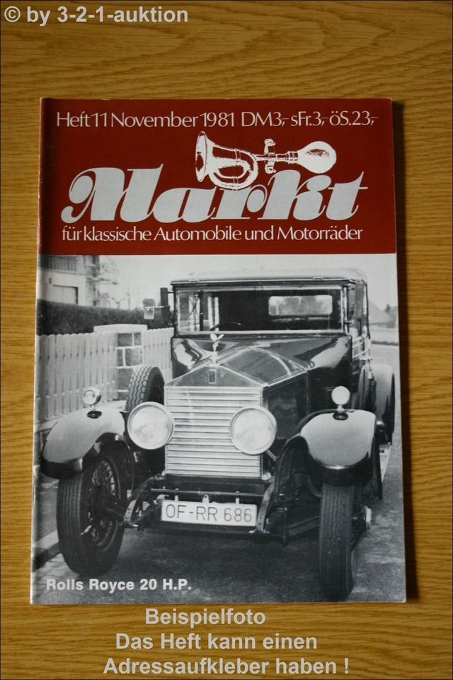 Oldtimer Mercato 11/81 ROLLS ROYCE 20 HP - Immagine 1 di 1