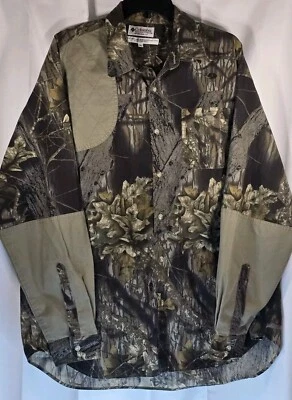 Camisa Columbia De Colección Para Hombres X-Large Camuflaje Manga Larga Caza Roble Musgo Foto 1 de 4