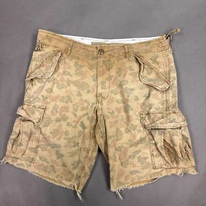Denim Supply Shorts Men 34 Brown Camo Ralph Lauren Cut Offs Cargo Faded Distress - Picture 1 of 12