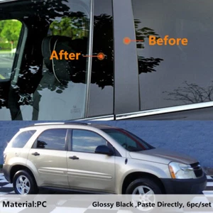 Decal Cover it For Chevrolet Equinox 2005-09 B Pillar Posts Post 6pc Door Trim - Imagen 1 de 8