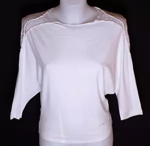 Nueva con etiquetas Camiseta Oakley 3/4 Elastizada Ala de Murciélago Blanca Calce Regular Nueva - Imagen 1 de 1