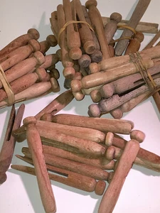 50 Holz Vintage Wäscheklammern Wäscheleine Hängeladeln - Bild 1 von 4