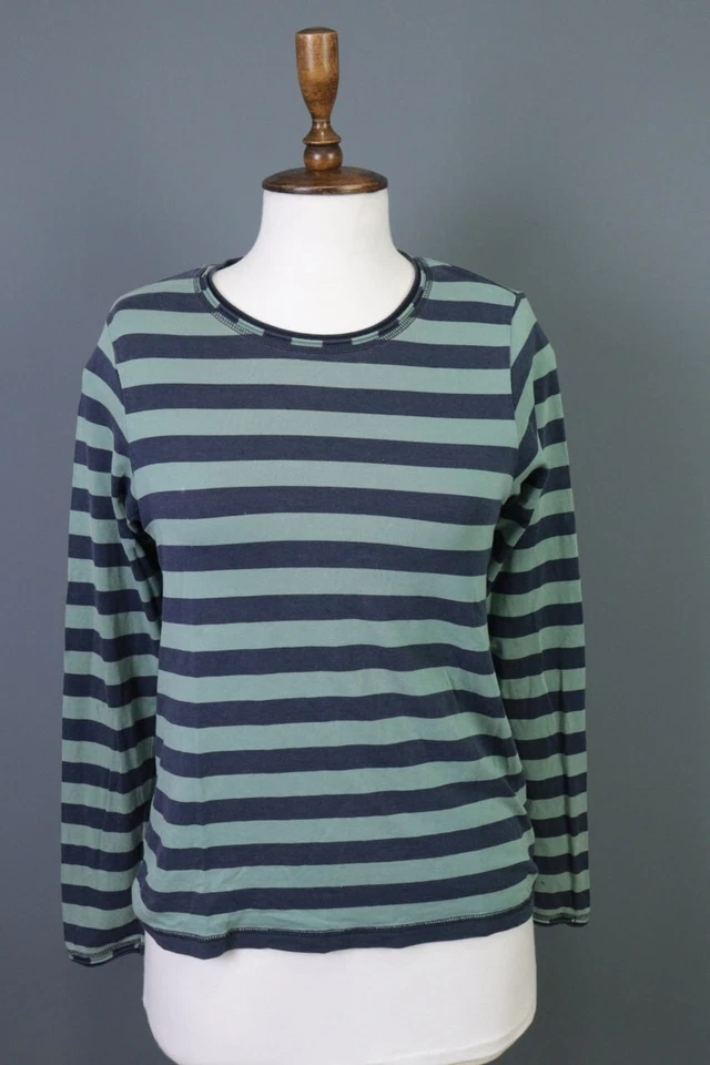 GUDRUN SJODEN Multicolor Striped Long Sleeve Stretch Tunic Top Size S - Image 1 of 4