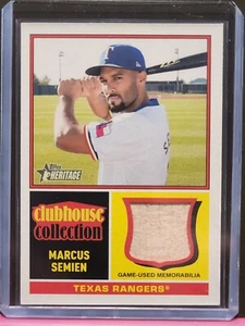 2025 Topps Heritage Marcus Semien Clubhouse Collection Relic Game Used Card - Picture 1 of 2