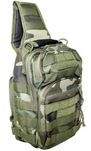 VISM Tactical Scout Sling Bag Single-Shoulder EDC camp hike hunt travel WOODLAND - Picture 1 of 7
