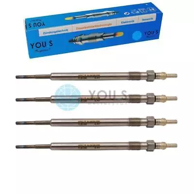 4 x YOU.S Genuine Glow Plugs for ALFA ROMEO GIULIETTA MITO SPIDER 1.6 2.0 JTDM - Image 1 of 2
