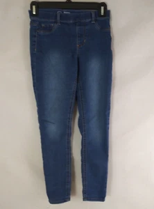 Wonder Nation Girl's Dark Wash Distressed Stretch Jeggings Size Large 10-12 - Picture 1 of 7