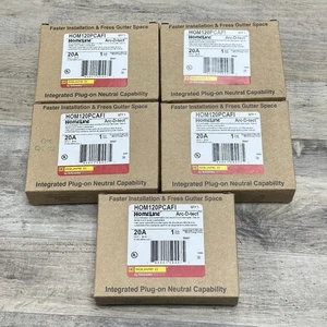 5 PIEZAS SQUARE D HOMELINE HOM120PCAFI HOM120PCAFIC 20A AFCI ENCHUFE ENCENDIDO NEUTRO  - Imagen 1 de 6