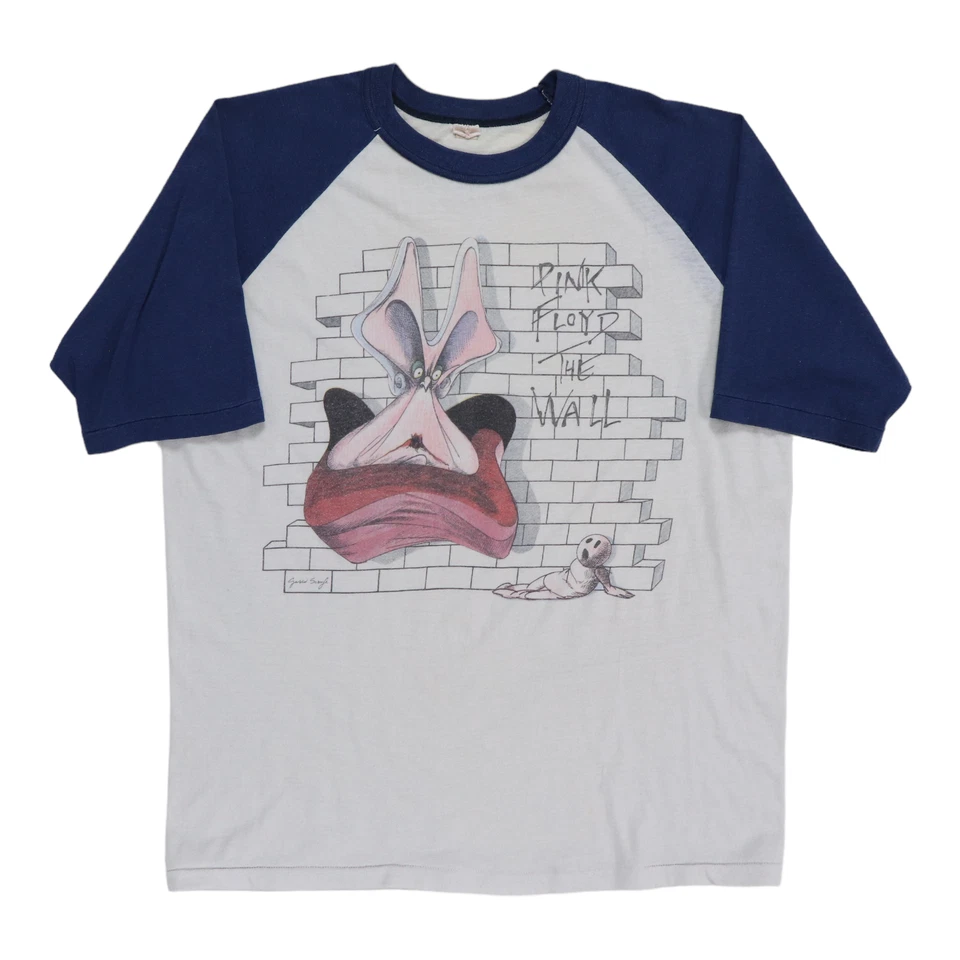 Camiseta deportiva original vintage 1980 Pink Floyd The Wall Foto 1 de 4