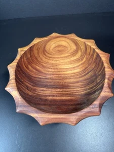 Philippines Ifugao Star Burnished Wood Bowl, Multiples Available - Picture 1 of 3