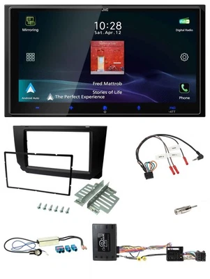 JVC USB Bluetooth 2DIN DAB Lenkrad Autoradio für Seat Ibiza 17-21 schwarz PDC - Bild 1 von 4