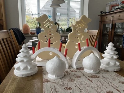 Schneemann Winterlandschaft aus Styropor - Bild 1 von 4