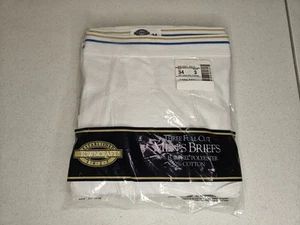 NEW Vintage 3 Pack Towncraft Sz 34 JCPenney Mens White Full Cut Briefs Underwear - Picture 1 of 24