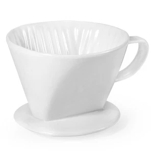 Pour over Coffee Dripper Ceramic Pour over Coffee Maker with 3 Holes Flat Botto - Picture 1 of 6