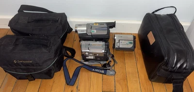 Sony Handycam Digital8 & Carl Zeiss Camcorder Camera Bundle Lot of 3 - Image 1 of 4