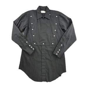Vintage 1970s H Bar C California Ranchwear Western Bib Shirt Black Pearl Snap... - Bild 1 von 7