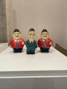 Alcanchas vintage de caja de dinero Laurel y Hardy años 50 - Imagen 1 de 16