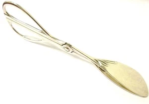 1 Gebäckzange Besteck Alpaka 90er Silber Auflage versilbert Kuchenzange 17,8 cm - Bild 1 von 1