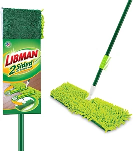 18" 2-Sided Microfiber Dust Mop Hardwood Floor Hard Surface Duster Fingers Flat - Picture 1 of 1