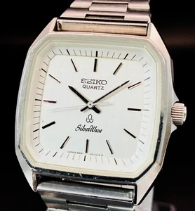 SEIKO WATCH SILVER WAVE QUARTZ 8221-8000 STAINLESS STEEL bracelet small size - Picture 1 of 18