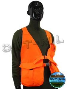 Trisacca Chaleco Da Caza Regulable (Verde Militar, Naranja) - Imagen 1 de 5