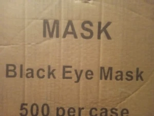Lote de 100 Mascarillas para Dormir Máscara para Ojos de Nylon Negra con Correa (Ver Fotos para Más Detalles) - Imagen 1 de 9