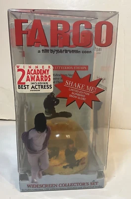 Fargo 1996 VHS Tape & Snow Globe Collector Set Joel & Ethan Coen PolyGram Sealed Foto 1 de 4