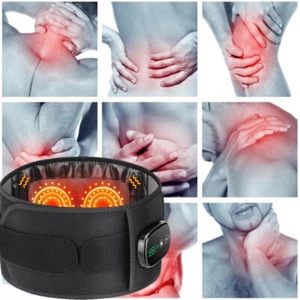 Red Light Therapy Massage Belt Electric Heated with Back Support Waist Vibration - Picture 1 of 24