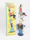 Linemar Juggling Popeye And Olive Oyl Tin Wind Up Toy With Reproduction Box