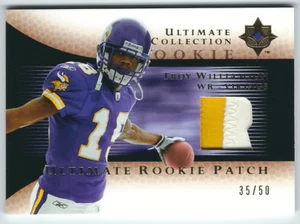 2005 Ultimate Football Troy Williamson Vikings Ultimate Rookie Patch Card #35/50 - Bild 1 von 2