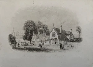 Impresión antigua de 1850; vista en Shanklin, Isla de Wight por Kershaw & Son - Imagen 1 de 2