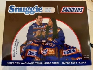 Snuggie Snickers Candy Bar 71 x 54" Super Soft Fleece Blanket that has Sleeves - Picture 1 of 7