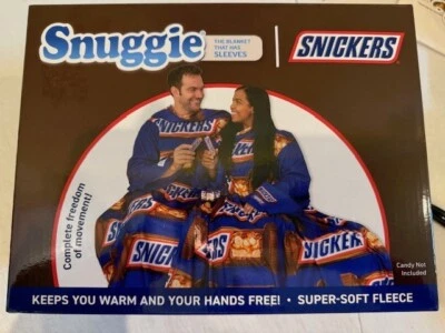 Snuggie Snickers Candy Bar 71 x 54" Super Soft Fleece Blanket that has Sleeves - Image 1 of 4