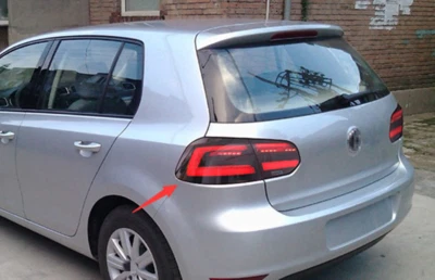 ABS Plastic Rear LED brake lights and taillights For Volkswagen Golf 6 2009-2013 - Imagem 1 de 4