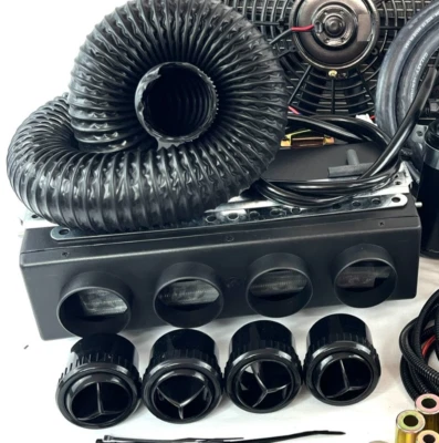 Universal Underdash  Air Conditioning Evaporator  Cool Only Flex duct 4 Vents - Image 1 of 4