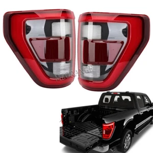2PCS Tail Light Brake For Ford F150 XLT 2021-2023 (Halogen Upgrade Raptor Style) - Picture 1 of 11
