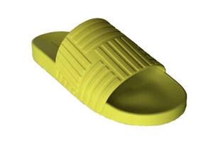 NEW Bottega Veneta Slides Size 12 Rubber Kiwi Slides Sandals (45 Euro) 690105 - Picture 1 of 7