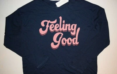 NWT GYMBOREE "FEELING GOOD" NAVY LONG SLEEVE SHIRT TOP TEE SIZE L 10-12 - Image 1 of 2