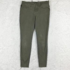 Pantalones de mezclilla ajustados al tobillo Rock & Republic para mujer verde salvia dobladillo crudo tiro medio 8 - Imagen 1 de 11