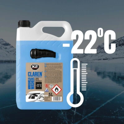 K2 CLAREN 5 Litres Windshield Washer Screenwash Winter Antifreeze -22°C - Image 1 of 3