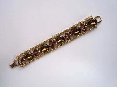 Pulsera única vintage de cinco eslabones con enormes piedras facetadas de cachemira en Y-topacio Foto 1 de 4