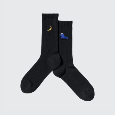 KAWS + Warhol x Uniqlo "Banana" - UT Graphic Socks | Black - 27 - 29  ✅Authentic - Image 1 of 3