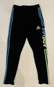 Adidas Tricot Black Green Blue Teal Track Sweat Pants Size Large 13Y-14Y - Picture 1 of 10