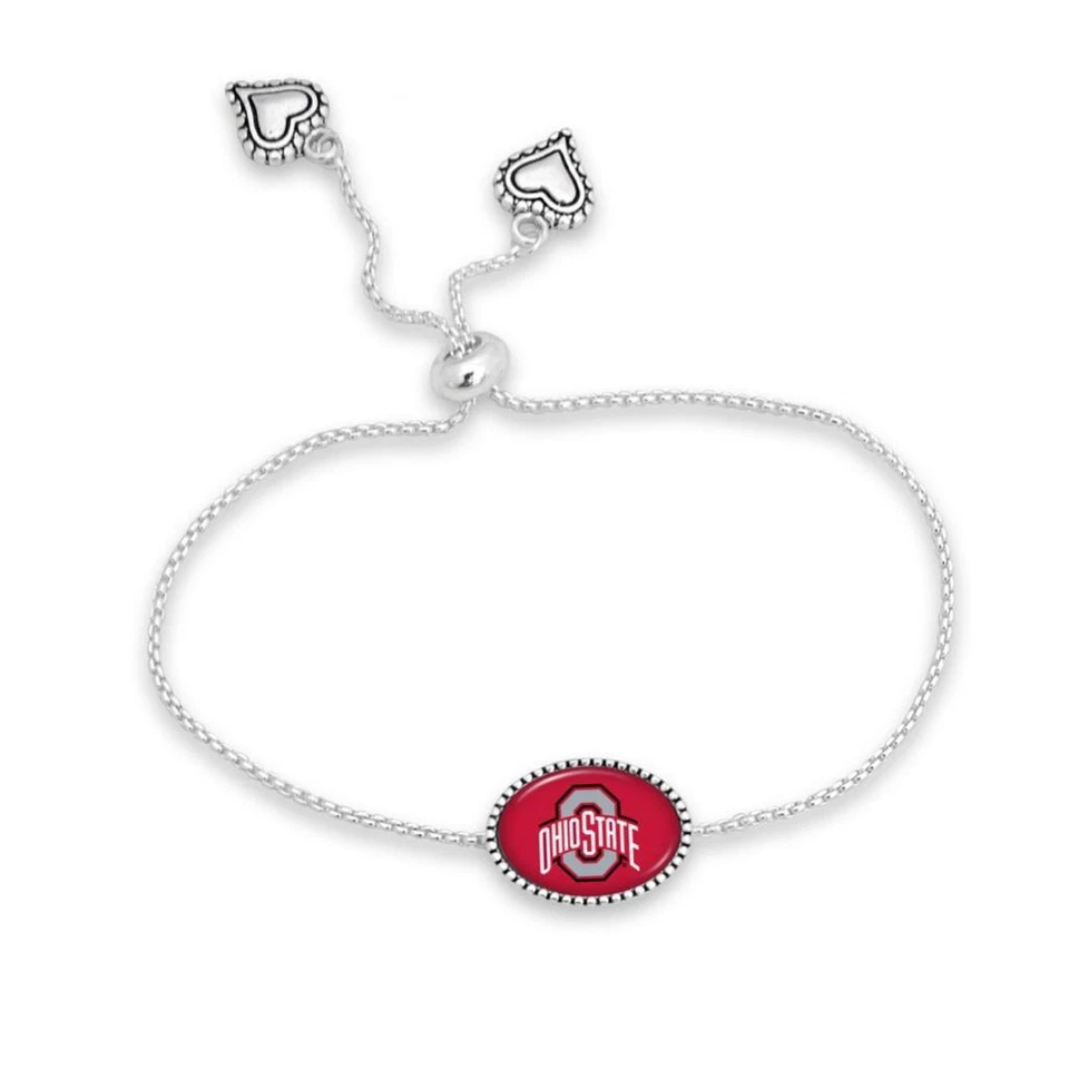 Ohio State Buckeyes Kennedy Bracelet Adjustable Slider Bead Jewelry Licensed OSU - Image 1 of 1